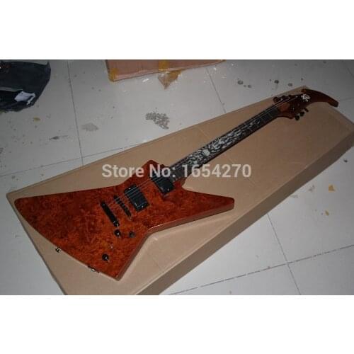 Free shipping RL shaped electric guitar red-brown guitar 151007