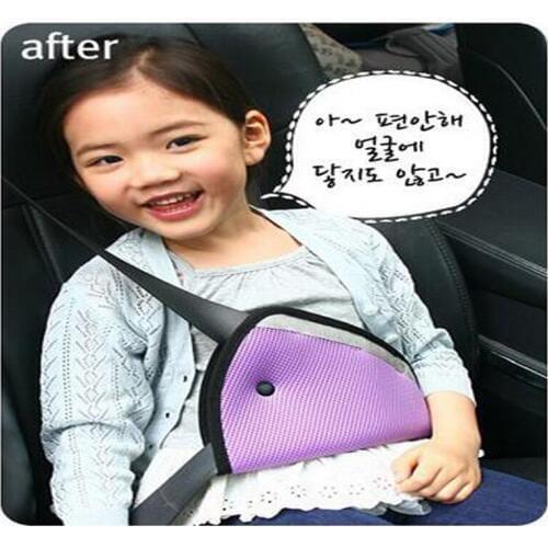 CDCOTN 2PCS Car Safety Seat Belt Shoulder Pads holder Triangle Adjuster Device Car Seat Belt Cover Protective Padding For Kids