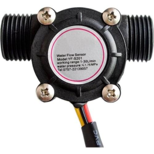 Water flow sensor flowmeter Hall flow sensor Water control 1-30L/min 2.0MPa YF-S201