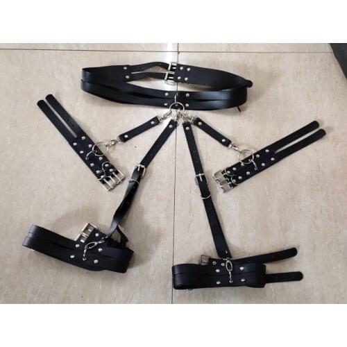 Erotic Leather Leg Harness Garter Belt Gothic Wide Belts For Women Bdsm Bondage Harness Body Belts Sexy Lingerie Suspender