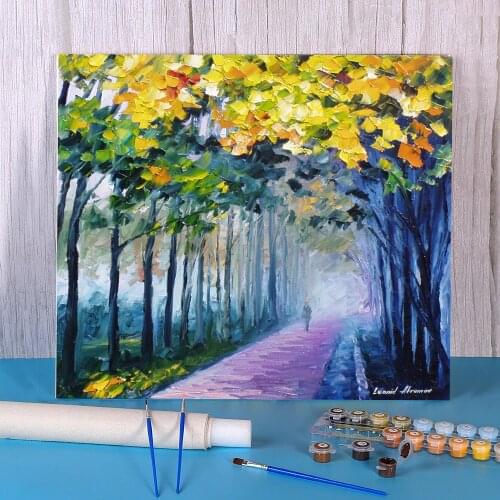 Violet Fog Paint By Numbers Set Acrylic Paints 50*70 Boards By Numbers Loft Wall Picture For Handiwork