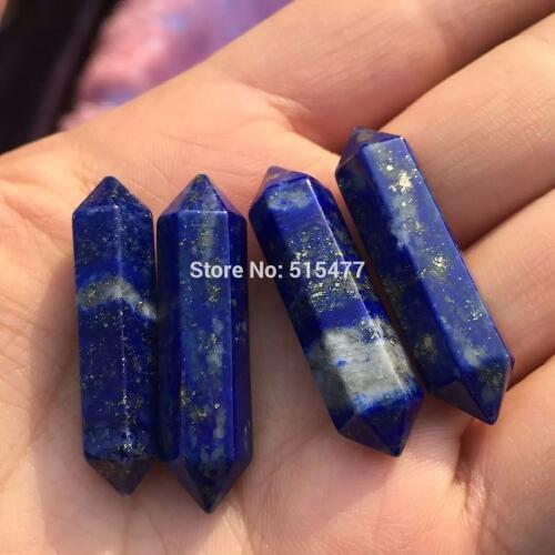 Hot Sales!Pure natural lapis lazuli Crystal Double Terminate Points Pendant Healing For Gift Collection Wholesale Price