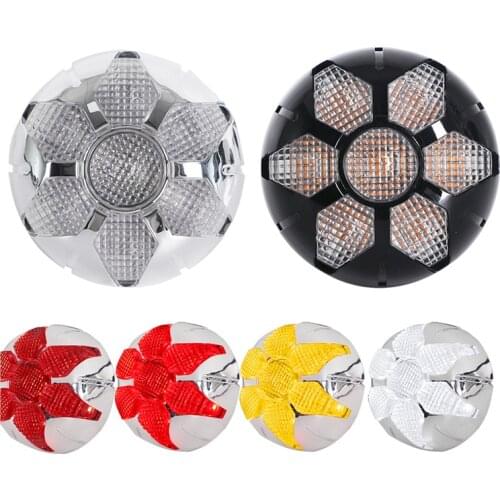 Motorcycle Bullet Turn Signal Indicator Lamp Light White/Amber LED Light for Harley Sportster Touring Electra Glide Dyna FLSTF