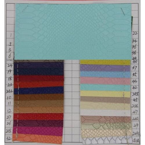 Faux leather material Wholesale semi-PU leather synthetic snake leather fabric