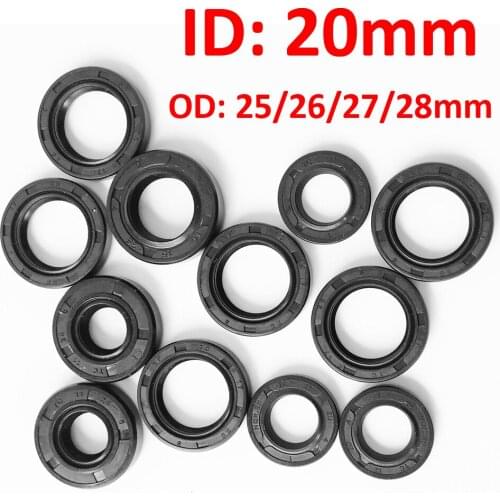 1PC NBR Skeleton Oil Seal TC Nitrile Rubber 20*25*5 20*25*7 20*26*4 20*26*5 20*27*5 20*28*4 20*28*5 20*28*6 20*28*7 20*28*8
