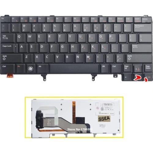 SSEA NEW US Keyboard With backlight For DELL Latitude E5420 E5430 E6220 E6420 E6320 E6330 E6430 Laptop US Keyboard