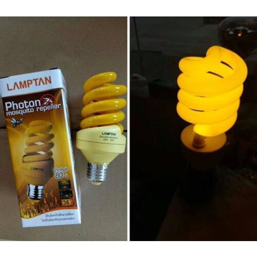 E27 220V yellow light expel mosquito repeller light waves energy saving home indoor bulb spiral efficient repellent spiral Lamp