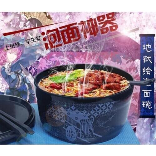 1pcs Japan Anime TouHou Project Saigyouji Yuyuko Cosplay Prop Bubble Noodle Bowl Lunch Box for Women Men Christmas Gift