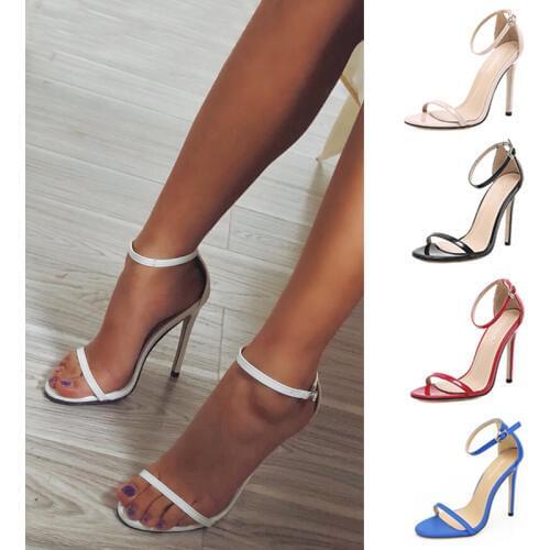 Summer Classic Sandals Sexy Woman Sandals Red Wedding Shoes Peep Toe Stiletto Women Shoes High Heels Sandals Women Pumps Size 43