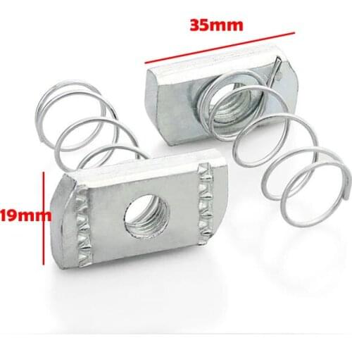 M6 M8 M10 M12 Spring C section type structure steel nut OBLONG RECTANGLE Nut Carbon Steel fastener Alloy aluminum section bar