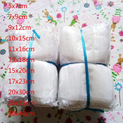 Wholesale 1000 Pcs/lot White Organza Drawstring Pouches 5x7 7x9 9x12 10x15cm Jewelry Gift Bags Wedding Packaging Bags&Pouches