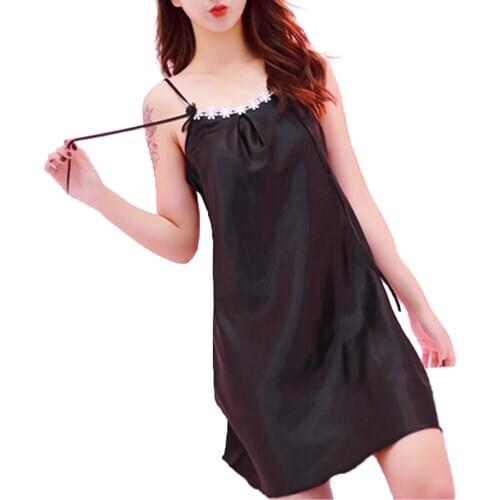 Fashion Women Dress Sexy Sleeveless Spaghetti Chemises Strap Cami Slip Dress Silky Babydolls Nightdress Sleepwear Mini Dress