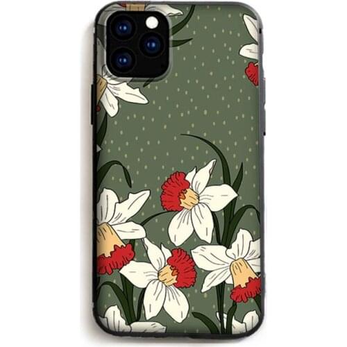 Fashion beautiful flower leaf Phone Case for iPhone 11 12 Pro mini pro XS MAX 8 7 6 6S Plus X 5S SE 2020 XR phone case