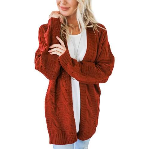 Fashion Plus Size Cardigan For Female Autumn Winter Thick Warm Knitted Sweater Women Loose Knitwear Cardigans Coat Long Sleeve