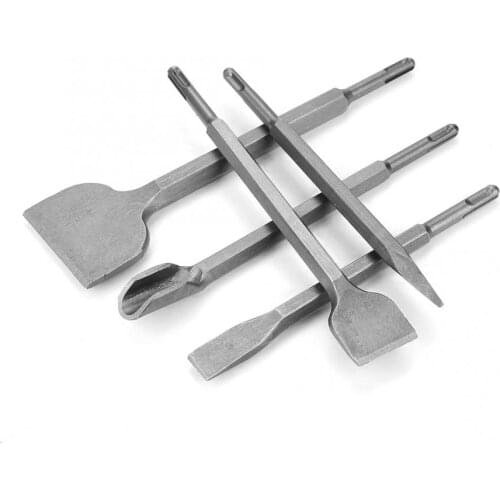 MOYOTEC 5pcs SDS-Plus Chisel Different Type SDS Plus Bits Chisel Set for Electric Rotary Hammer