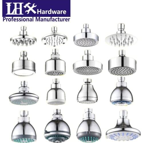 Hotel Bathroom Showerhead ABS Plastic Top Spray Single Rain Shower Head Round Chrome Finish Showerhead LHX XY102 F