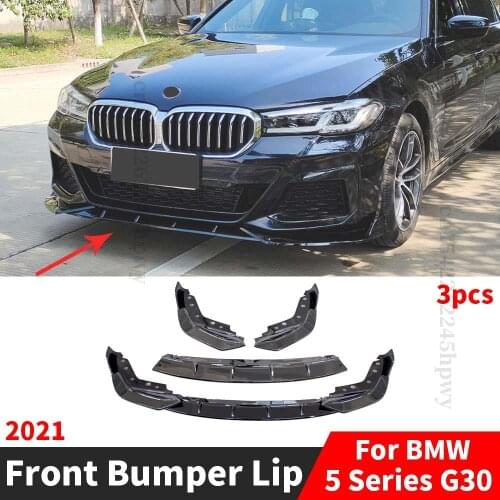 Front Bumper Lip Chin Diffuser Spoiler Deflector Protector Decoration Modified Trim Tuning Accessories For BMW 5 Series G30 2021