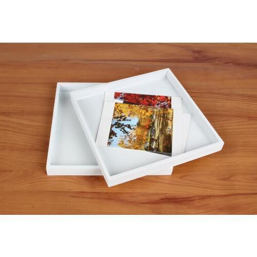 1PC White Wood Tray Food Serving Makeup Storage Fruit Plate Photo Props Modern Household Storage Tray JL 0920