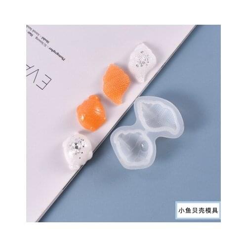 DIY Crystal Epoxy Mold Semi-dimensional Mini Fish Shell Set Jewelry Silicone Mold