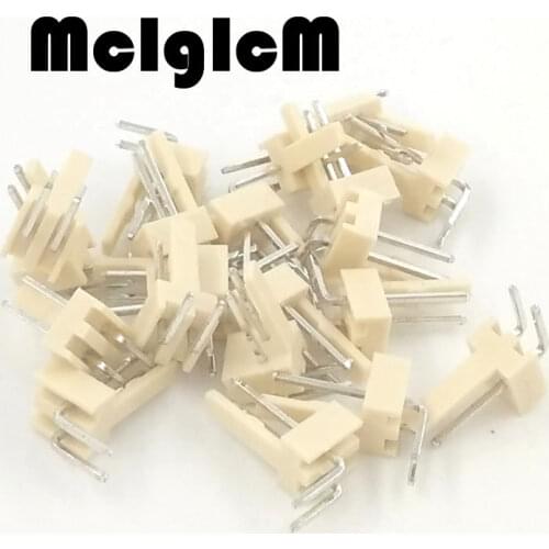 Free shipping 2000pcs male right angle material KF2510 2pin 2 pins Connector Leads pin Header 2.54mm connector KF2510-2AW