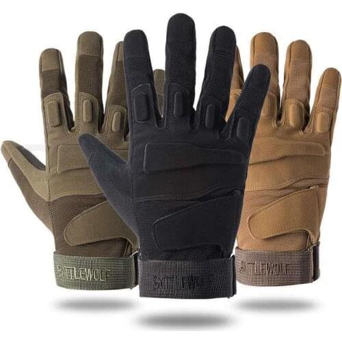 Cycling Gloves Winter Sport Gloves Mens Outdoor Military Gloves Full Finger Army Tactical Mittens Wear-resistant Riding Gloves