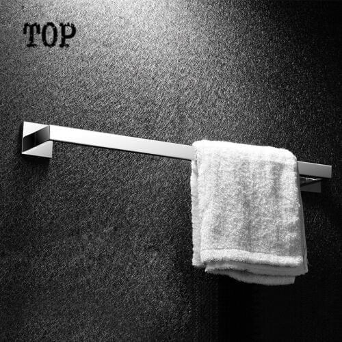2014 Promotion New White Holder In Towel Single Towel Bar Holder Rack Bathroom Accessories Products Solid Sus 304 Chrome (60cm)