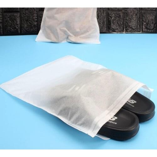 Waterproof non-woven shoes storage bag bundle pocket travel goods shoes reusable environmental storage bag