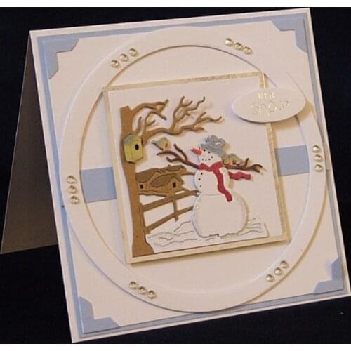 Winter Freinedly Snowman Metal Cutting Dies New Stencils DIY Scrapbooking DIY Paper Cards Craft Making Craft Decoration
