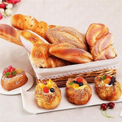 1pcs Artificial food squishy Bread Simulation Model fruit Soft Bread fruit Soft Bread Fake Cake Bakery Photography props Decor