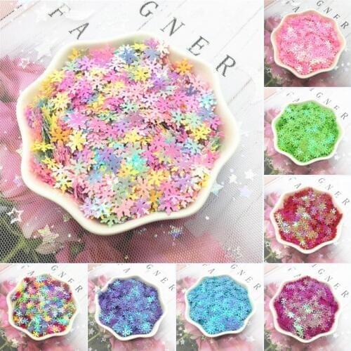 10mm Snowflake Loose Sequins Paillettes for Crafts Scrapbooking Navidad Ornaments DIY Sewing Fabric DIY Nail Accessories 2800pcs