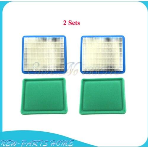 2 Sets Air Filter & Pre-Filter For Briggs & Stratton 399959 491588S 494245 5043 5043D 5043K JOHN DEERE AM116236 TORO 119-1909