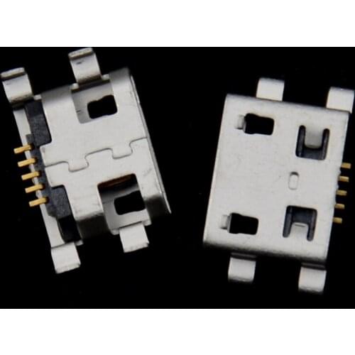 20pcs Micro USB Female Socket 5pin Type B 4 Vertical Legs Soldering Connectors