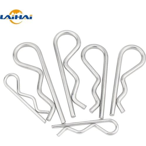 5/10pcs M1 M1.2 M1.6 M1.8 M2 M2.5 M3 M3.5 M4 Steel R Type Spring Cotter Pin Wave Shape Split Clip Clamp Hair Tractor Pin for Car