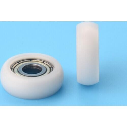 5pcs 5x17x6mm 695ZZ bearing delrin POM coated Roller R4.5mm round type pulley wheel for 2020 track guide wheel rolling pulley
