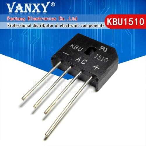 5PCS KBU1510 KBU-1510 15A 1000V diode bridge rectifier new and original IC