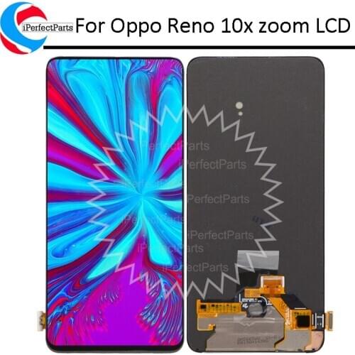 6.6" Amoled For Oppo Reno 10x zoom LCD Screen Display Touch Panel Digitizer For Reno 10x zoom CPH1919 mobile phone lcd screen