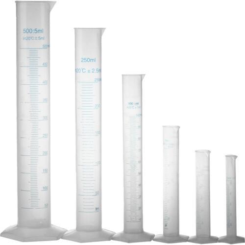 10 25 50 100 250 500ml graduated cylinder to measure students Laboratory DIY 6 pcs