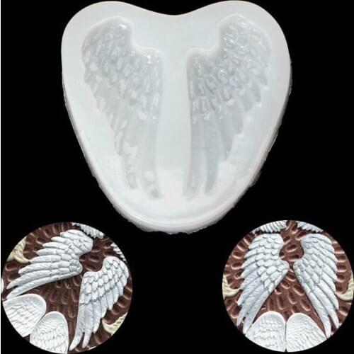 Angel Wings Craft Mold Silicone Resin Expoy Clear White Mould DIY Craft Making Jewelry Casting Mold Pottery & Ceramics Decor