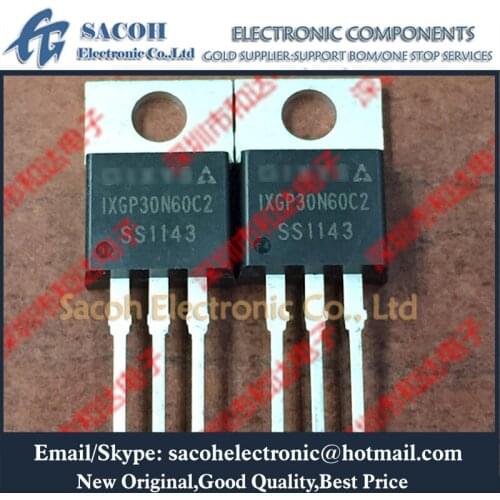 Free Shipping 10Pcs IXGP30N60C2 IXGP30N60C3 IXGP30N60C3C1 IXGP30N60C3D4 IXGP30N60B4D1 IXGP30N60B2 TO-220 30A600V IGBT Transistor