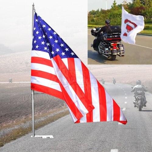 Large Size Motorcycle Flag Rear Saddlebag Guard 38" x 59" For Harley Sportster XL Touring Electra Glide Dyna Fatboy Softail
