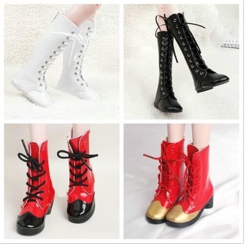 BJD DollS Shoes Boots PU Leather Shoes for 1/3 Bjd Girl Doll 5-7cm Foot Toy Dolls Accessories