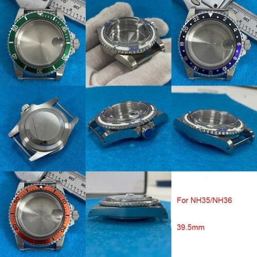 Retro Magnifying Glass Watch Case 316 Stainless Steel Case for NH35/NH36 Mechanical Movement
