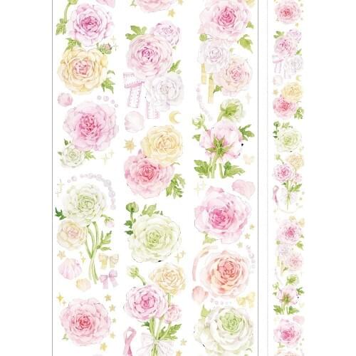 PET Special Oil Decorative Tape Sticker Super Long Cycle Flower Landscape Tape