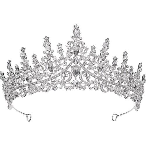 Princess Crystal Leaf Wedding Tiara Cubic Zircon Bridal Crown Rhinestone Pageant Diadem Crowns For Brides Headbands Accessories