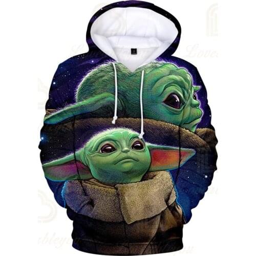 Disney Winter New Boy Hoodie New Baby Yoda Fall Wear New Kids Sweatshirt Long Sleeve Warm Boy Pullover Hoodie