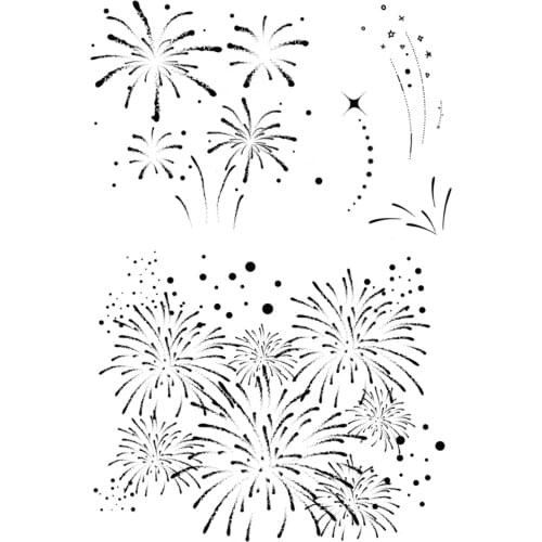 Fireworks stamp Clear Stamp for Scrapbooking Transparent Silicone Rubber DIY Photo Album Decor 0920