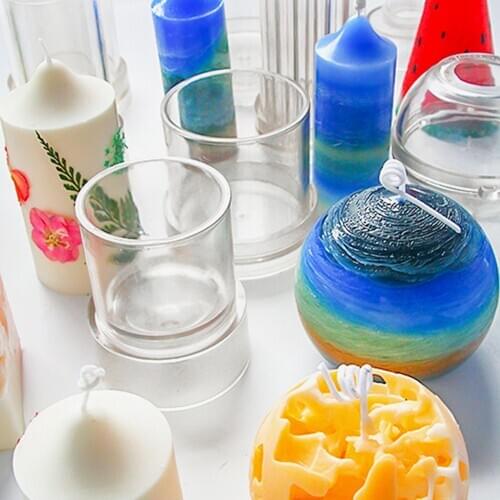 Candle Mold For Candle Making Long Rod Acrylic Candle Mould Hard Plastic Thin Rod Mould Candle Mold DIY Making Clay Accessories