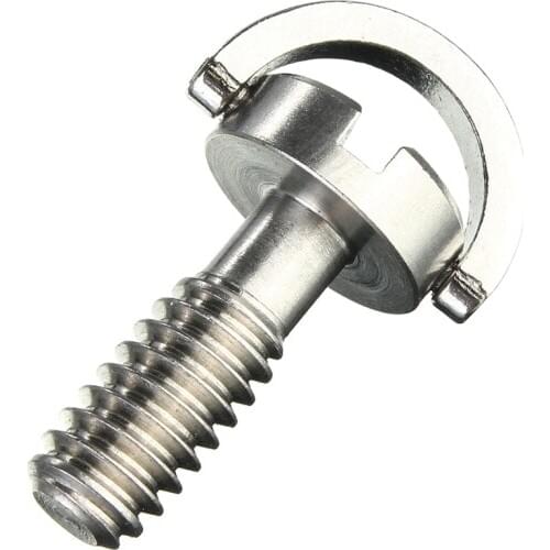 Hot Long 1/4" D-Ring Screw Stainless Steel For Camera Tripod Quick Release Plate Silver