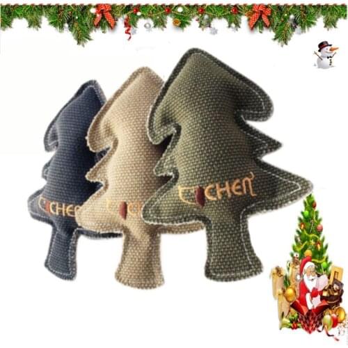 Pet Squeaky Sound Chew Toy For Dogs Bite-resistant Christmas Tree Stuffed Toy Festival Gift Puppy Cat