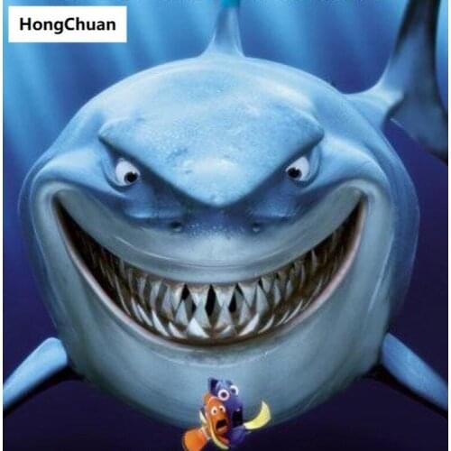 "Shark" 5D DIY Square/Round Diamond Painting Mural Mosaic Cross Stitch Home Decoration Christmas Gift Hand Sticker